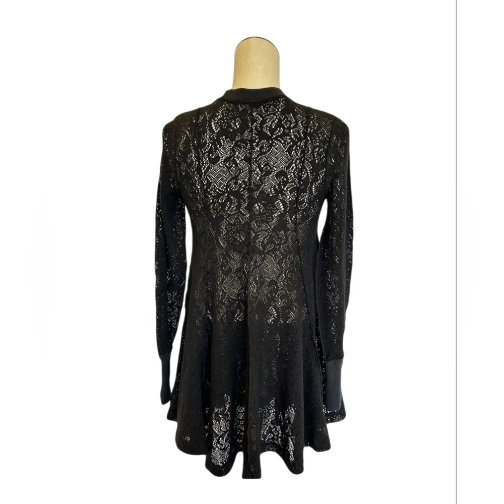 FREE PEOPLE COFFEE IN THE MORNING TUNIC DRESS UNCONVENTIONAL LACE SZ XS